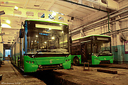 Новые троллейбусы ЛАЗ-Е301D1 #2201 и #2202 в производственном корпусе Троллейбусного депо №2