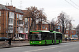 ЛАЗ-Е301D1 #2205 3-го маршрута на проспекте Героев Сталинграда отправляется от остановки "Троллейбусное депо №2"