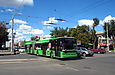 ЛАЗ-Е301D1 #2205 3-го маршрута на проспекте Гагарина на перекрестке с улицей Молочной