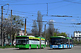 ЛАЗ-Е301D1 #2207 и #2211 в открытом парке Троллейбусного депо—№2