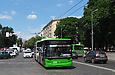 ЛАЗ-Е301D1 #2209 главного маршрута Евро-2012 на улице Сумской перед перекрестком с улицами Скрыпника и Рымарской