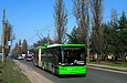 ЛАЗ-Е301D1 #2210 11-го маршрута на проспекте Постышева въезжает в Григоровский бор