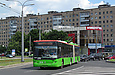 ЛАЗ-Е301D1 #2210  3-го маршрута на кольцевой развязке по Красношкольной набережной перед Подольским мостом