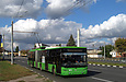 ЛАЗ-Е301D1 #2213 6-го маршрута на проспекте Гагарина в районе Бутлеровского въезда