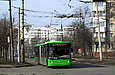 ЛАЗ-Е301D1 #2214 1-го маршрута на улице Танкопия выезжает на перекресток с бульваром Богдана Хмельницкого