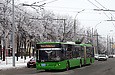 ЛАЗ-Е301D1 #2214 1-го маршрута на проспекте Маршала Жукова в районе одноименной станции метро