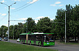 ЛАЗ-Е301D1 #2214 1-го маршрута на проспекте Маршала Жукова напротив Администрации Фрунзенского района