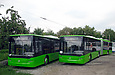 ЛАЗ-Е301D1 #2217 и #2218 в открытом парке Троллейбусного депо №2