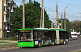 ЛАЗ-Е301D1 #2218 3-го маршрута на проспекте Героев Сталинграда перед поворотом на конечную станцию "Улица Одесская"
