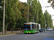 ЛАЗ-Е301D1 #2219 1-го маршрута на улице Танкопия в районе улицы Харьковских Дивизий