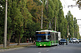 ЛАЗ-Е301D1 #2219 1-го маршрута на улице Танкопия в районе улицы Харьковских Дивизий