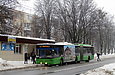 ЛАЗ-Е301D1 #2219 1-го маршрута на проспекте Петра Григоренко отправляется от остановки "Микрорайон 29"