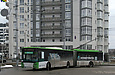 ЛАЗ-Е301D1 #2220 1-го маршрута разворачивается на конечной "Станция метро "Дворец спорта"