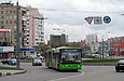 ЛАЗ-Е301D1 #2221 3-го маршрута выезжает на Подольский мост с круговой развязки на Красношкольной набережной