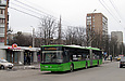 ЛАЗ-Е301D1 #2222 1-го маршрута на проспекте Маршала Жукова отправился от остановки "Микрорайон 29"