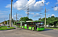 ЛАЗ-Е301D1 #2222 1-го маршрута на проспекте Маршала Жукова в районе улицы Танкопия