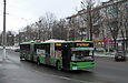 ЛАЗ-Е301D1 #2222 27-го маршрута на Ново-Баварском проспекте перед отправлением от остановки "Улица Шульженко"