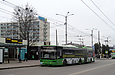 ЛАЗ-Е301D1 #2222 1-го маршрута на проспекте Маршала Жукова перед отправлением от конечной "Станция метро "Дворец спорта"