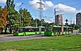 ЛАЗ-Е301D1 #2225 и #2214 1-го маршрута на проспекте Маршала Жукова в районе перекрестка с улицей Танкопия