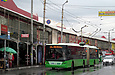 ЛАЗ-Е301D1 #3201 24-го маршрута на улице Амурской прибывает на конечную "Станция метро "Академика Барабашова"
