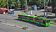 ЛАЗ-Е301D1 #3202 24-го маршрута на проспекте 50-летия ВЛКСМ отправился от конечной станции "602-й микрорайон"