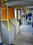 Вид изнутри на узел сочленения троллейбуса ЛАЗ-Е301D1 #3203