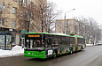 ЛАЗ-Е301D1 #3203 2-го маршрута на проспекте Ленина отправляется от остановки "Улица Космическая"