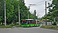 ЛАЗ-Е301D1 #3203 34-го маршрута заезжает на разворотный круг конечной станции "Улица Героев Труда"
