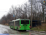 ЛАЗ-Е301D1 #3203 34-го маршрута на улице Валентиновской перед отправлением от конечной "Восточная Салтовка"
