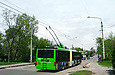 ЛАЗ-Е301D1 #3205 24-го маршрута на улице Якира выезжает на мост через реку Немышля