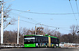 ЛАЗ-Е301D1 #3205 24-го маршрута выезжает с Лосевской улицы на одноименный путепровод