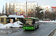 ЛАЗ-Е301D1 #3206 2-го маршрута на проспекте Победы отправляется от одноименной конечной