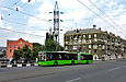 ЛАЗ-Е301D1 #3207 2-го маршрута на Московском проспекте следует из депо на маршрут