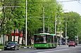 ЛАЗ-Е301D1 #3210 2-го маршрута на проспекте Науки между перекрестками с улицами Тобольской и Отакара Яроша