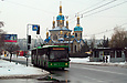 ЛАЗ-Е301D1 #3212 34-го маршрута на улице Валентиновской возле остановки "Фармацевтическая академия"
