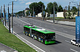 ЛАЗ-Е301D1 #3216 главного маршрута Евро-2012 на проспекте Гагарина перед железнодорожным путепроводом