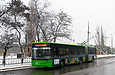 ЛАЗ-Е301D1 #3218 34-го маршрута на улице Барабашова отправился от конечной станции "Улица Героев труда"
