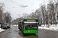 ЛАЗ-Е301D1 #3218 34-го маршрута на улице Блюхера возле конечной станции "Восточная Салтовка"