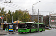 ЛАЗ-Е301D1 #3218 2-го маршрута на проспекте Науки возле станции метро "Научная"