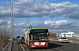 ЛАЗ-Е301D1 #3219 24-го маршрута на проспекте Льва Ландау следует по Коммунальному путепроводу