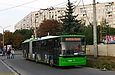 ЛАЗ-Е301D1 #3222 40-го маршрута отправляется от конечной станции "Проспект Победы"