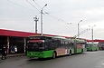 ЛАЗ-Е301D1 #3222 24-го маршрута перед отправлением от конечной "Станция метро "Академика Барабашова"