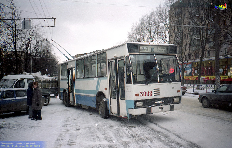 ROCAR-E217 #3008 16-го маршрута на проспекте Ленина возле остановки "Улица Тобольская"