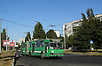 ROCAR-E217 #3021 34-го маршрута поворачивает с улицы Барабашова на улицу Блюхера