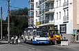 Škoda-14Tr18/6M #2402 5-го маршрута в Соляниковском переулке возле Подольского переулка