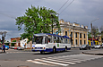 Skoda-14Tr18/6M #2404 5-го маршрута поворачивает с улицы Гамарника на улицу Кузнечную