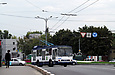Škoda-14Tr18/6M #2404 5-го  маршрута на улице Гамарника выезжает на Подольский мост