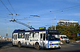 Škoda-14Tr18/6M #2404 35-го маршрута на проспекте Льва Ландау спускается с Коммунального путепровода