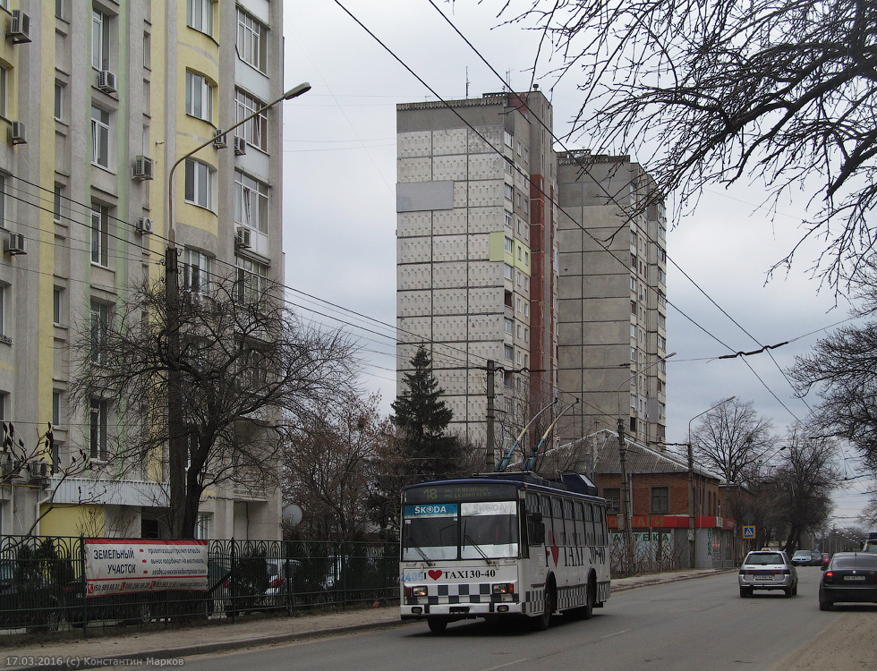 Skoda-14Tr18/6M #2405 18-го маршрута на улице Балакирева