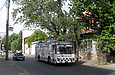 Škoda-14Tr18/6M #2405 5-го маршрута в Лопатинском переулке возле улицы Кузнечной